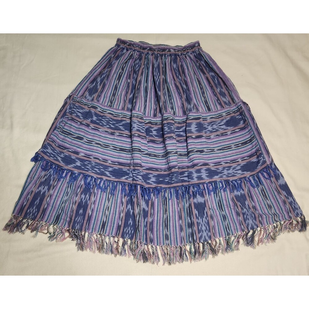Vintage Guatemala Huipil Layered Midi Skirt